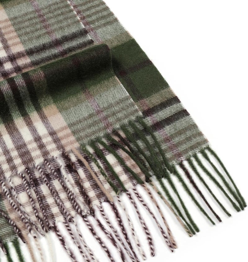 SKNSOFT Winter Wool Plaid Scarf for Men,Women Fashion Tartan Wrap Checkered Scarves - Image 4